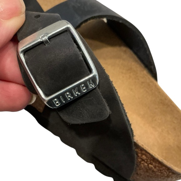 Birkenstock Gizeh braided black oiled leather sandals women’s 40/9 - Picture 8 of 14